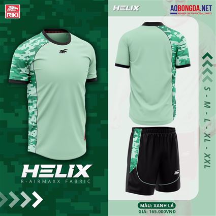 Áo Không Logo Riki Helix Xanh Lá